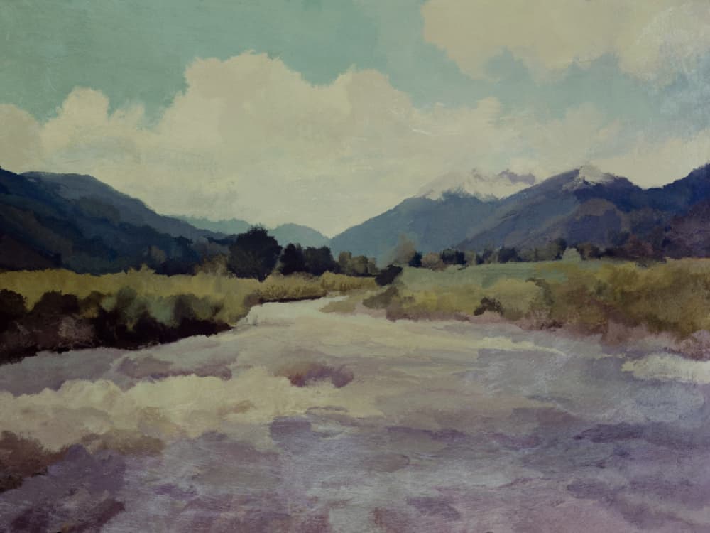 Valley River by Dan Hobday — canvas wall art