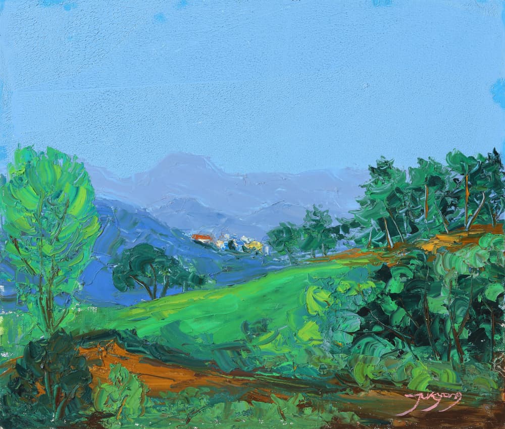 Vibrant Green Hills by Jukyong Park — canvas wall art