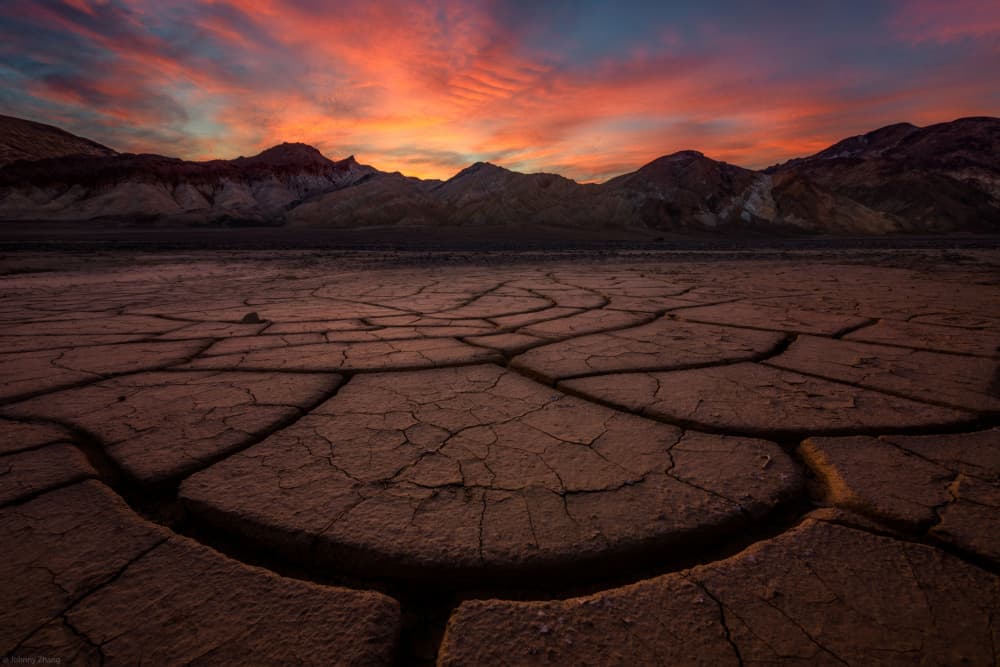 Cracked Earth Sunset by Johnny Zhang — canvas wall art