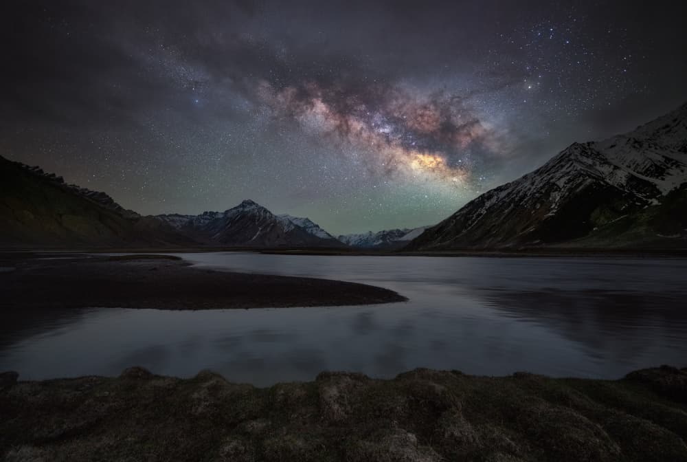 Milky Way Lake Reflection by swapnil deshpande — canvas wall art