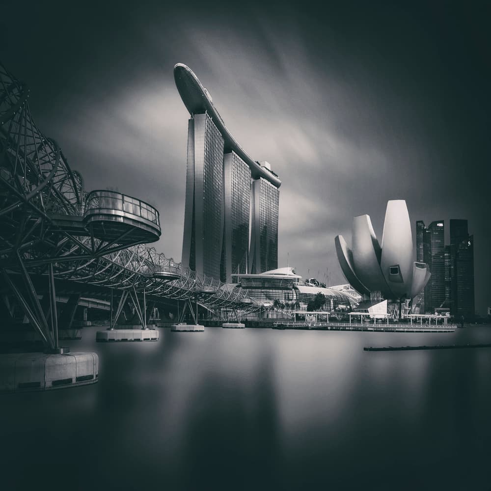 Futuristic Singapore Skyline by Ahmed Thabet — canvas wall art