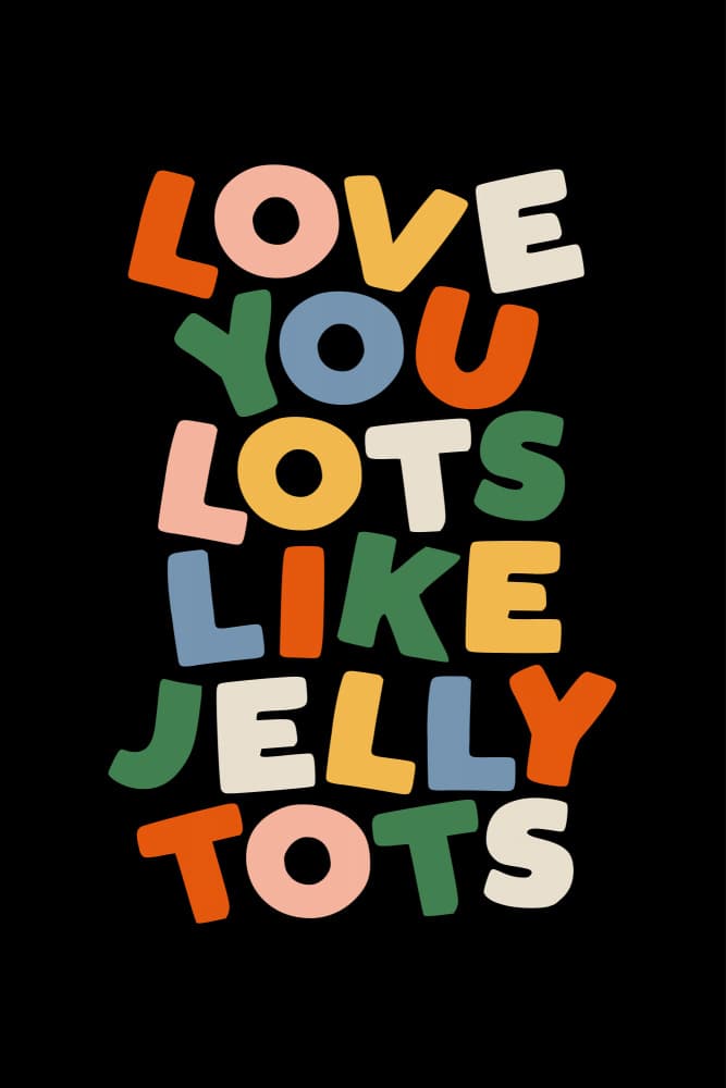 Playful Jelly Tots Love by Brett Wilson — canvas wall art