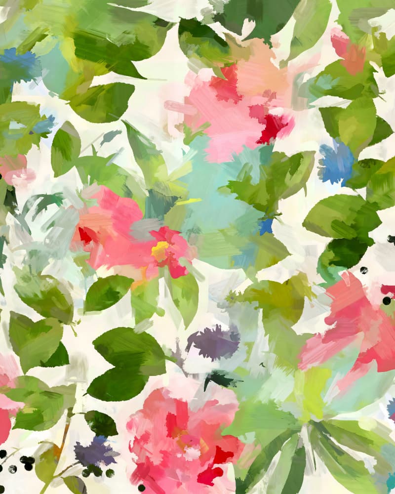 Vibrant Floral Impression by Uma Gokhale — canvas wall art