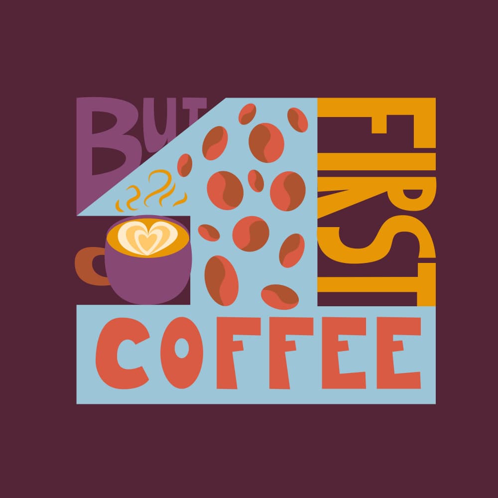 But First Coffee Quote by Marika Barsrsind — canvas wall art