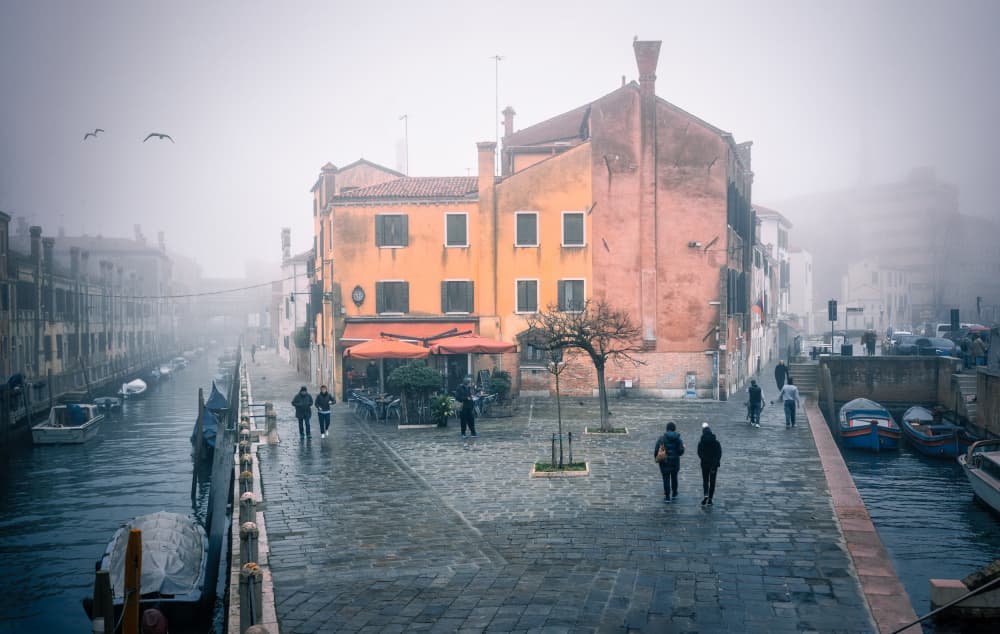 Misty Venice Canal by Tommaso Pessotto — canvas wall art