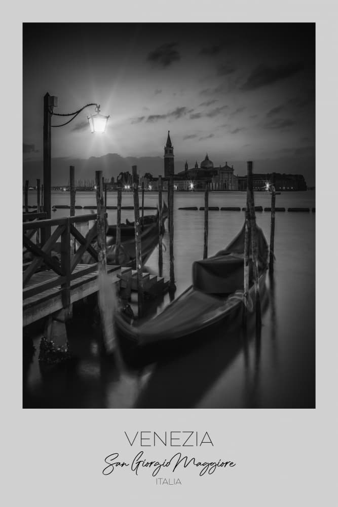 Venice San Giorgio Night by Melanie Viola — canvas wall art