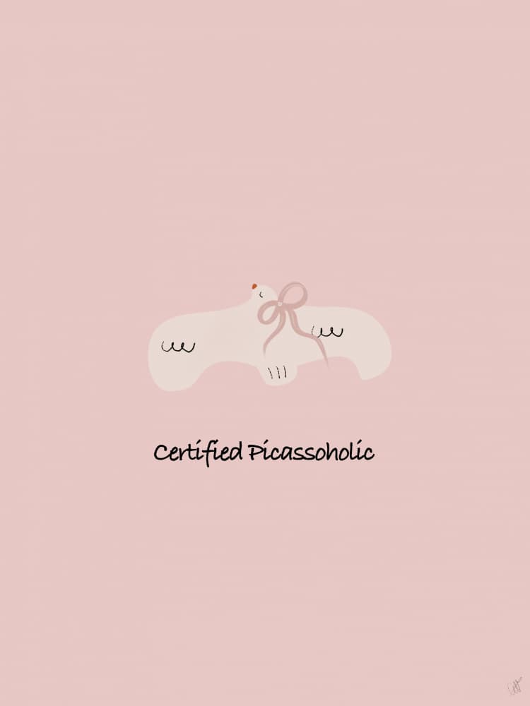 Minimalist Pink Dove by Anne-Marie Volfova — canvas wall art