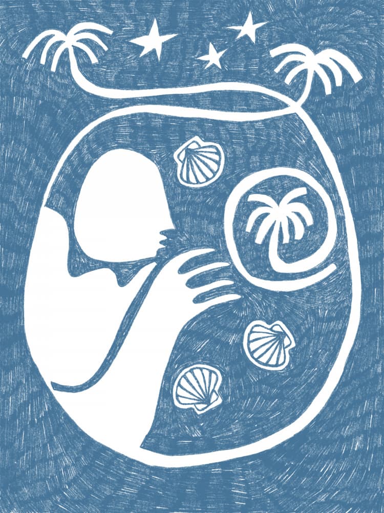 Tropical Island Dream by Shatha Al Dafai — canvas wall art