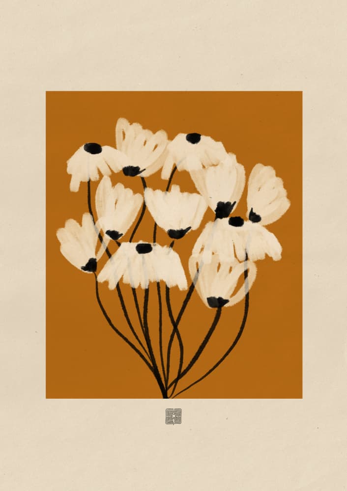 White Floral Bouquet by Amaze Atelier — canvas wall art