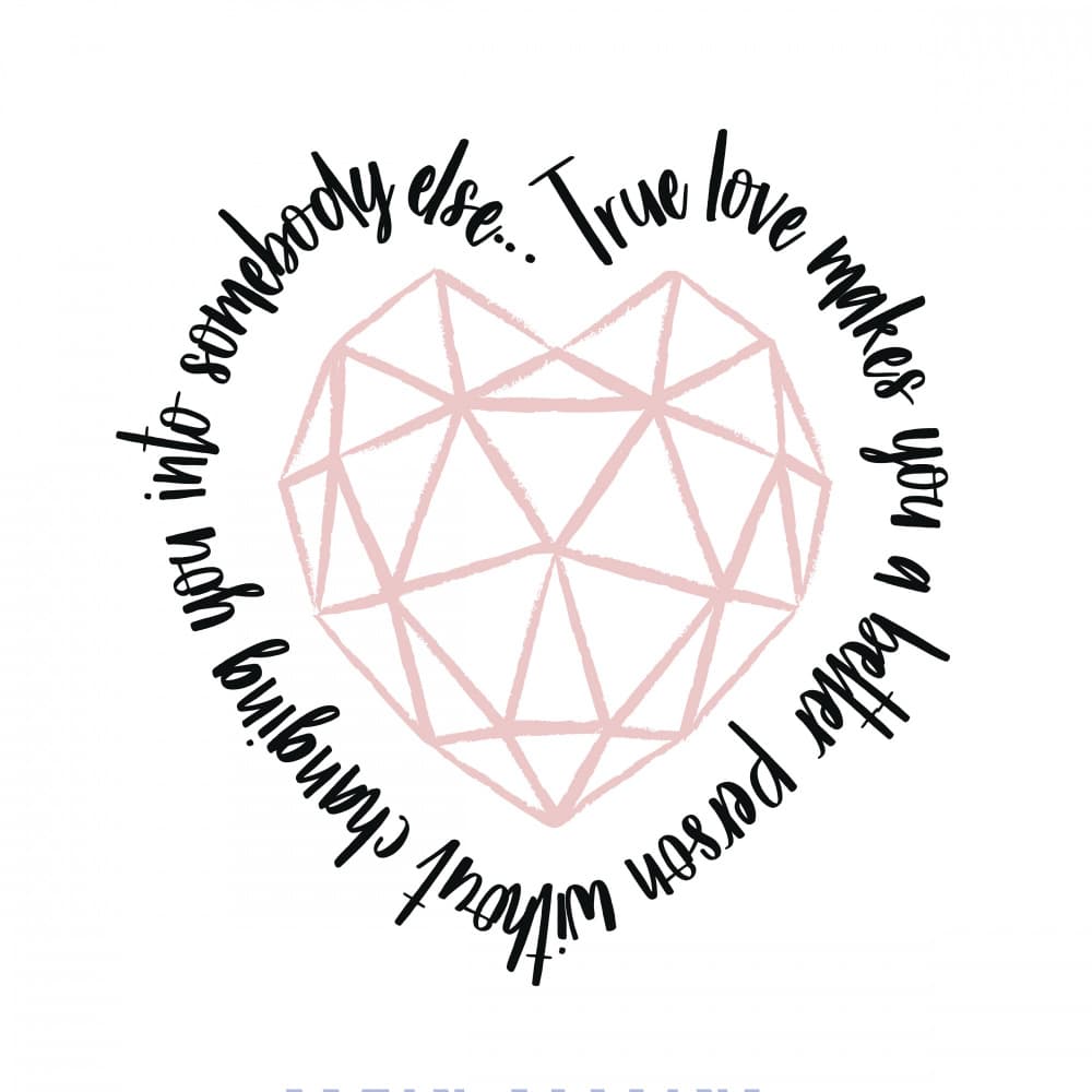 True Love Geometric Heart by Martina — canvas wall art