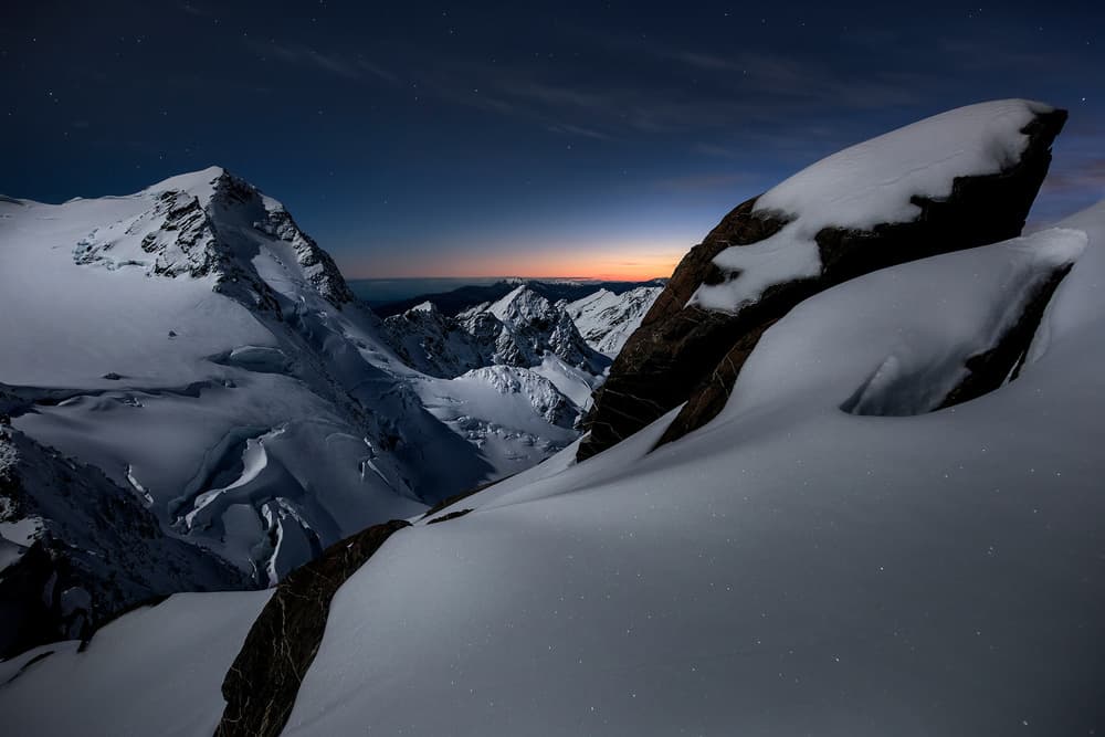 Starry Mountain Night by Yan Zhang — canvas wall art