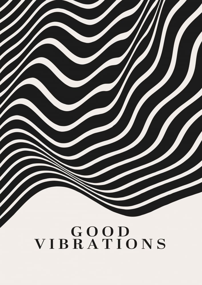 Wavy Lines Good Vibrations by Sarah Manovski — canvas wall art