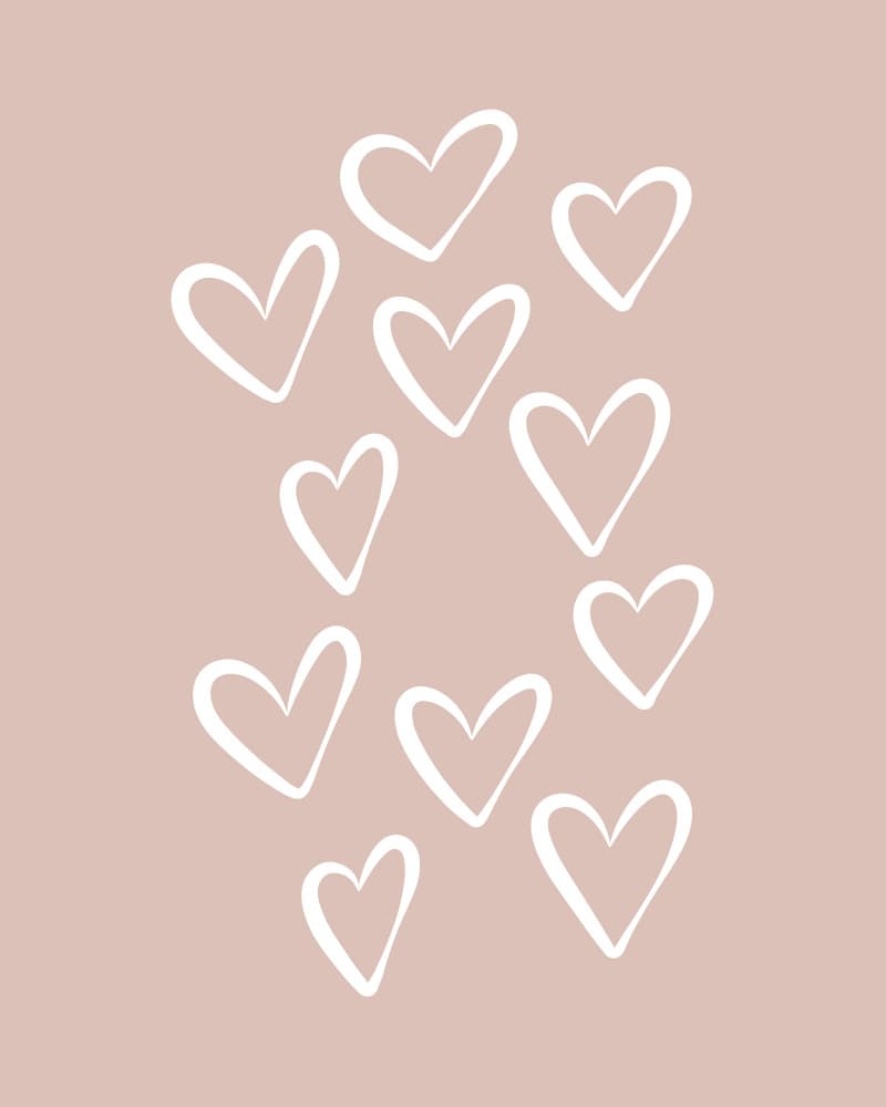 Sweet Pink Hearts by KsanaKalpa — canvas wall art