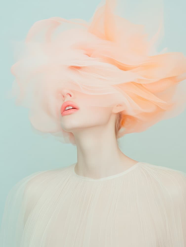 Peach Fabric Dream by Bilge Paksoylu — canvas wall art