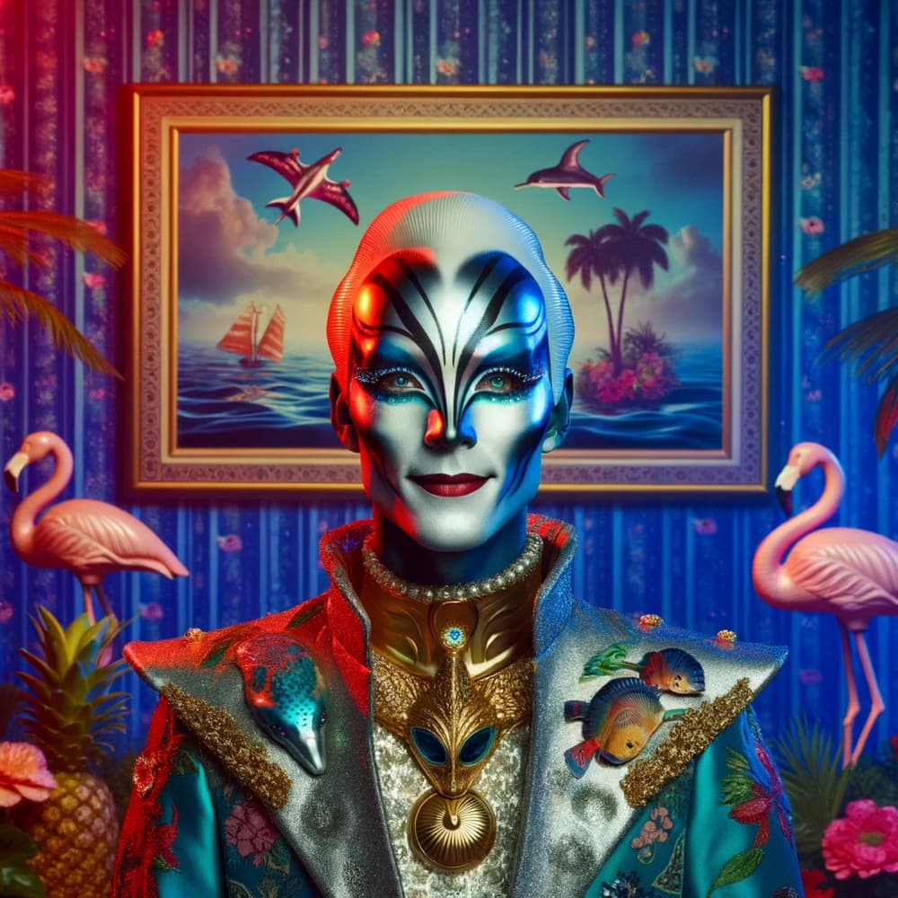 Whimsical Tropical Performer by David Galan — canvas wall art