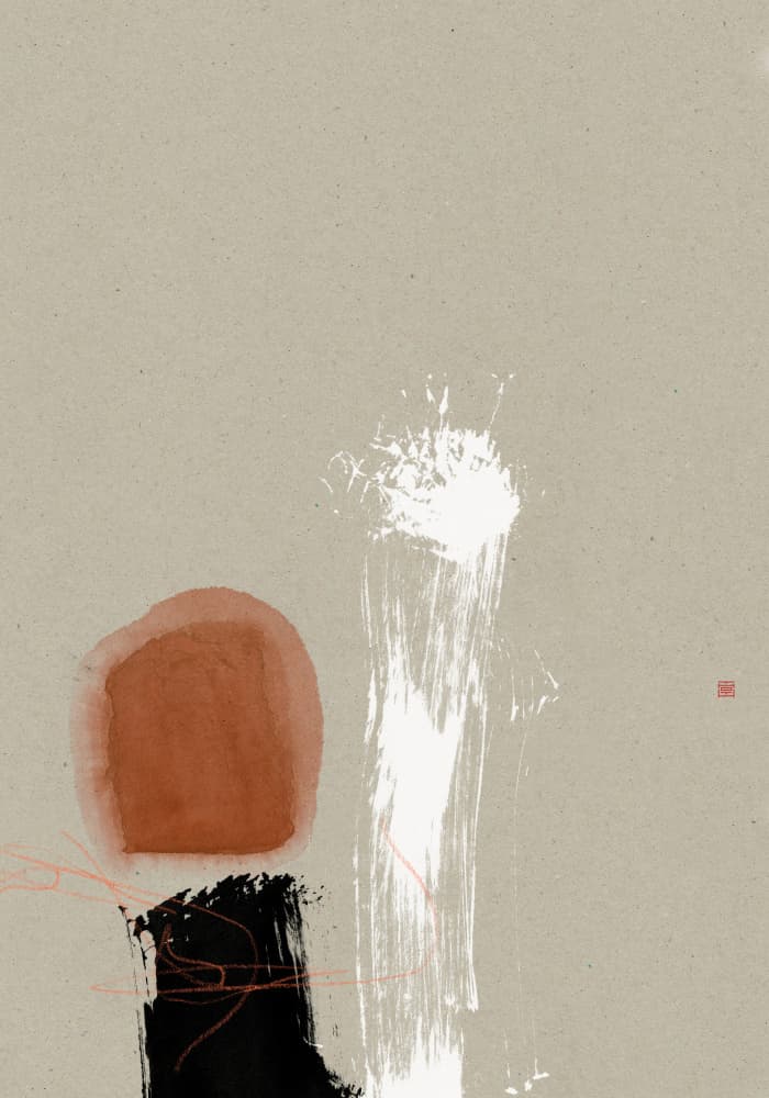 Warm Neutral Abstract by Thoth Adan — canvas wall art