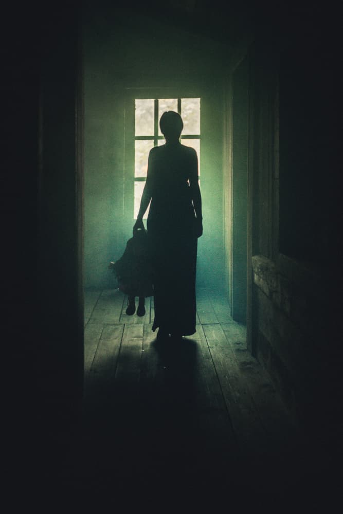 Haunting Doll Silhouette by Sorin Mosescu — canvas wall art