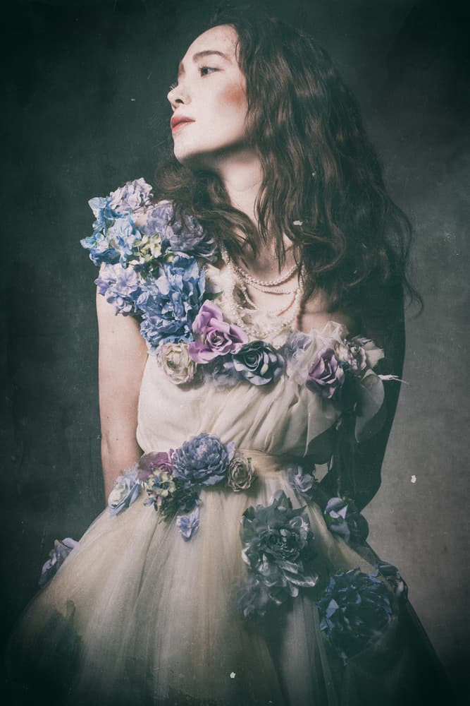 Ethereal Floral Portrait by Daisuke Kiyota — canvas wall art