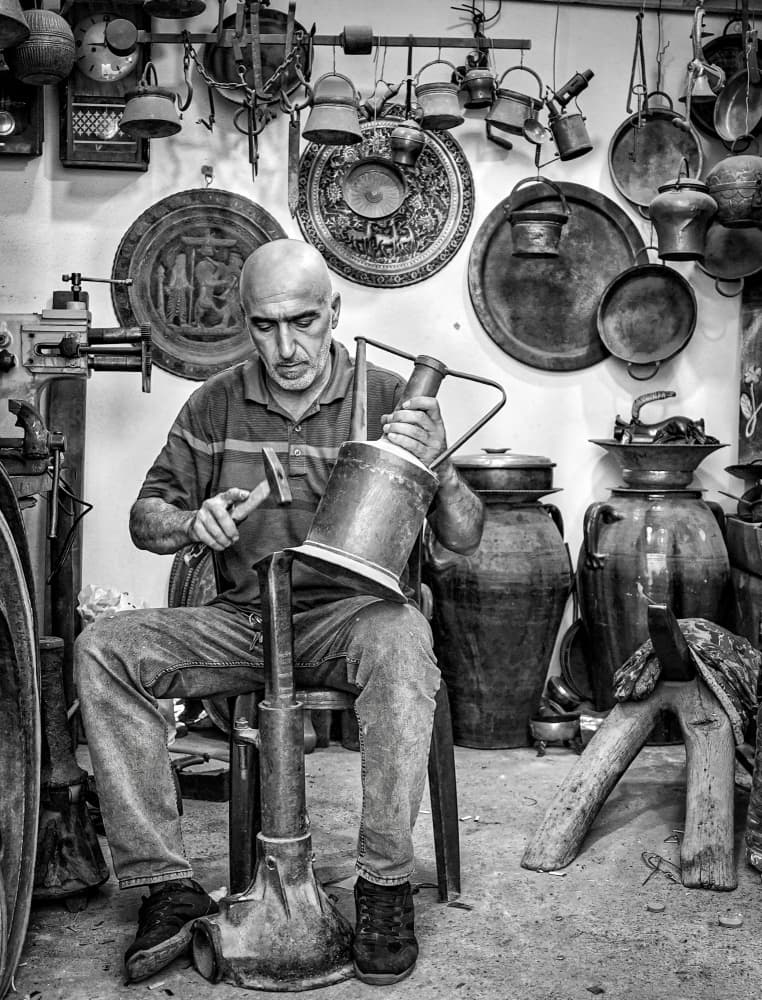 Skilled Artisan Workshop by Bashar Alsofey — canvas wall art