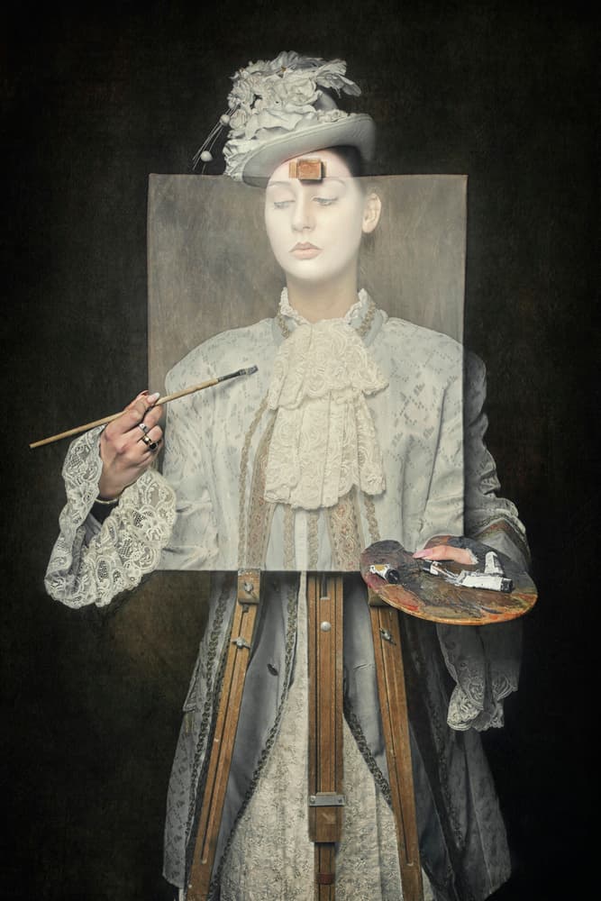 Surreal Artist Portrait by Carola Kayen-Mouthaan — canvas wall art
