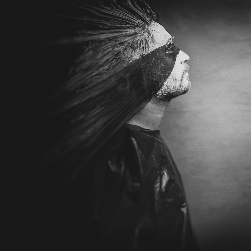Expressive Dark Profile by Hamze Dashtrazmi — canvas wall art