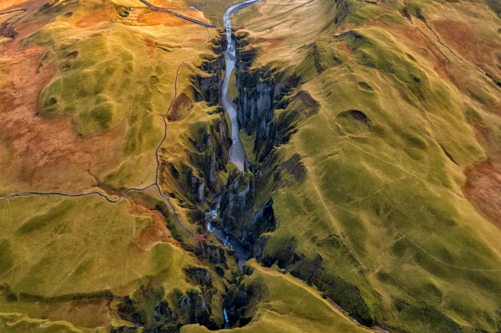 Winding River Canyon View by Alvaro Roxo — canvas wall art