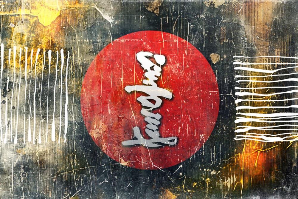 Abstract Zen Character by Rafal Kulik — canvas wall art