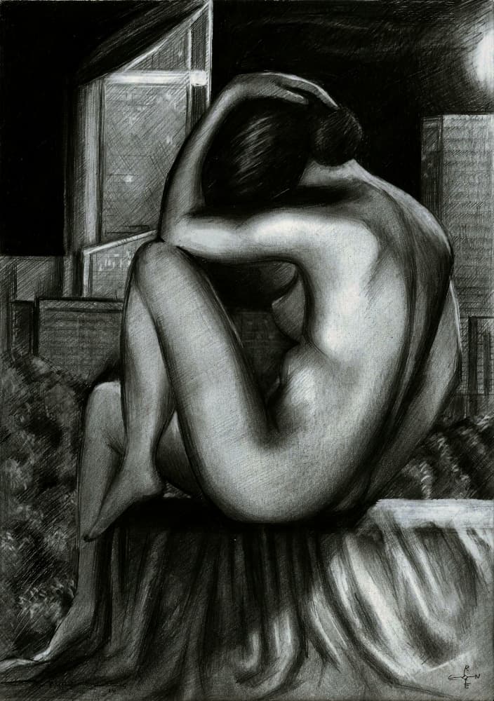Pensive Urban Nude