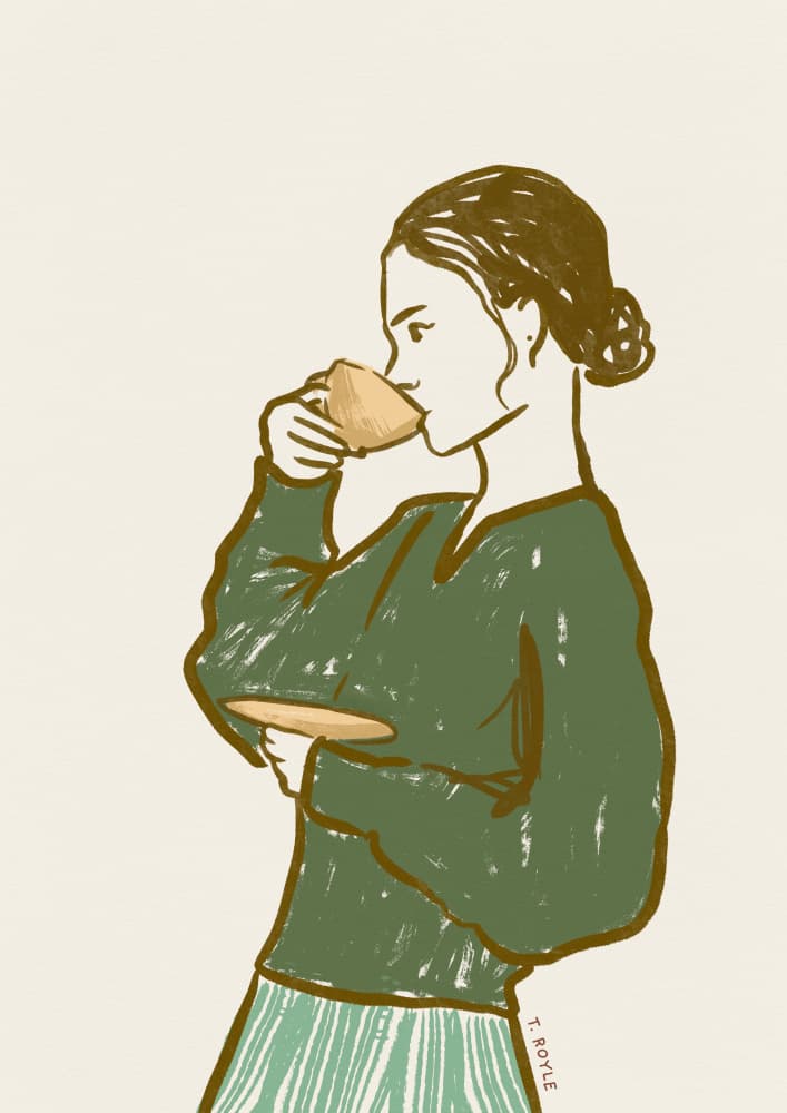 Quiet Tea Moment by Tara Royle — canvas wall art