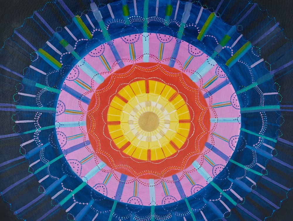 Vibrant Sun Mandala by Amy Diener — canvas wall art