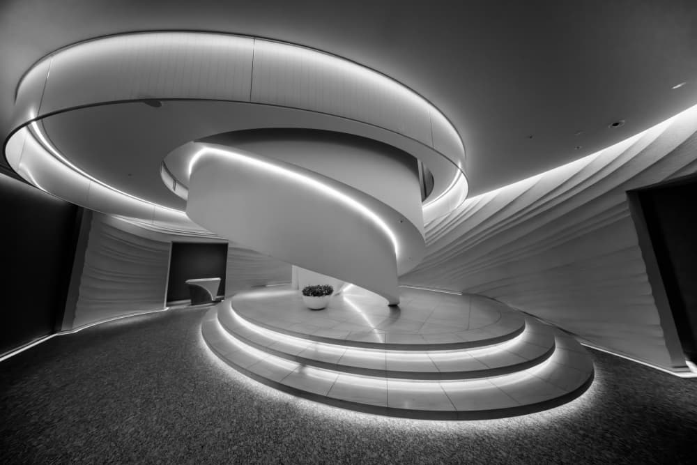 Illuminated Spiral Space by Tomoshi Hara — canvas wall art