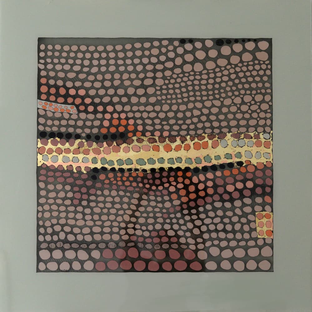 Elegant Gold Dots by Irene Yesley — canvas wall art