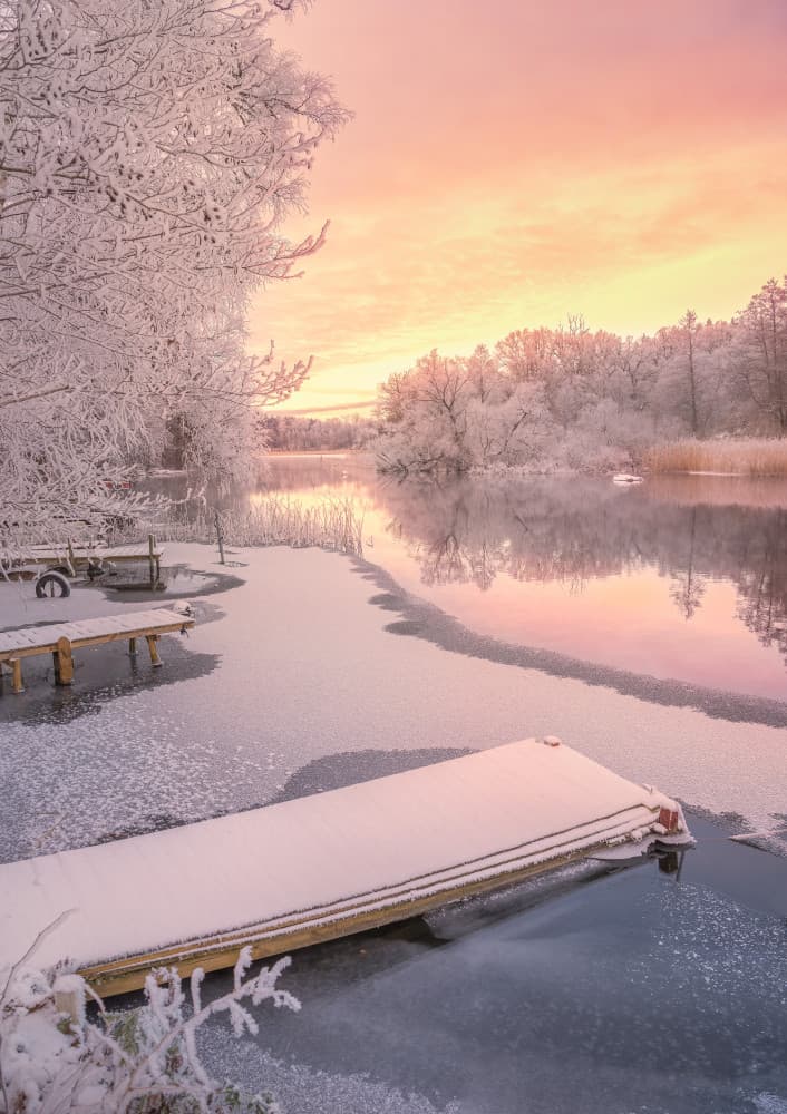 Frosted Winter Sunrise by Christian Lindsten — canvas wall art