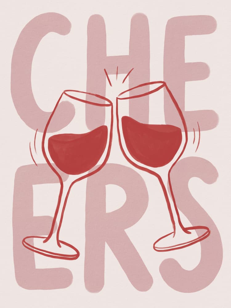 Cheers Wine Toast by Andreas Magnusson — canvas wall art