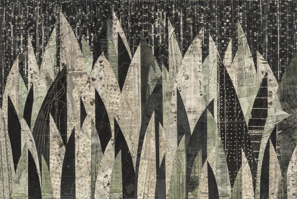Dark Geometric Peaks by Susan Smereka — canvas wall art