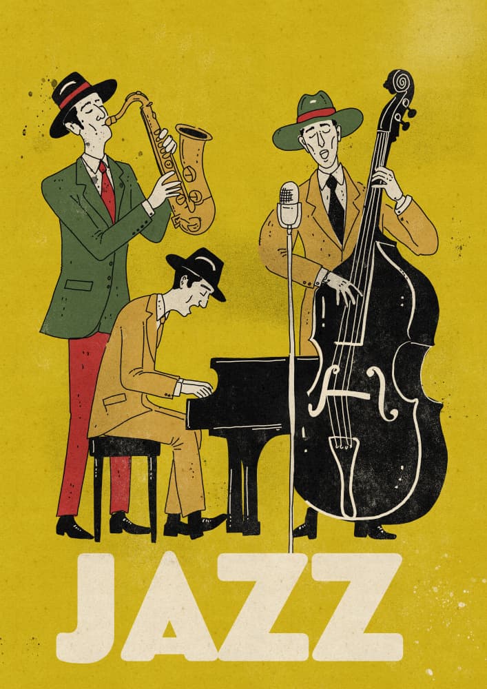 Swinging Jazz Band by Nicholas — canvas wall art