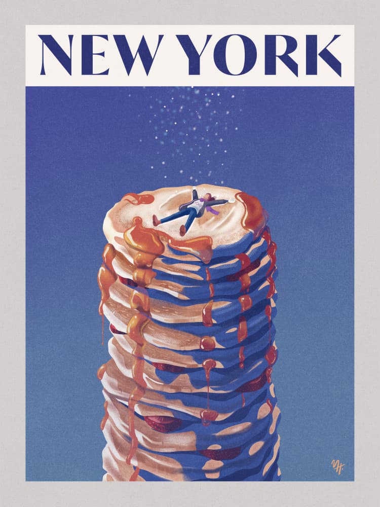 Relaxing Pancake Stack by Mark Harrison — canvas wall art