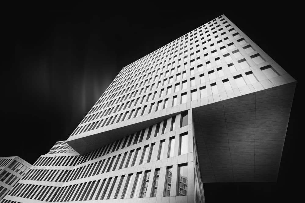 Stark Modern Architecture by Roswitha Schleicher-Schwarz — canvas wall art