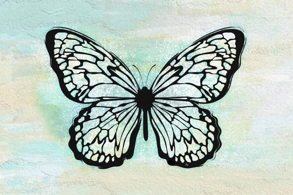 Elegant Butterfly Shimmer by Martina — canvas wall art