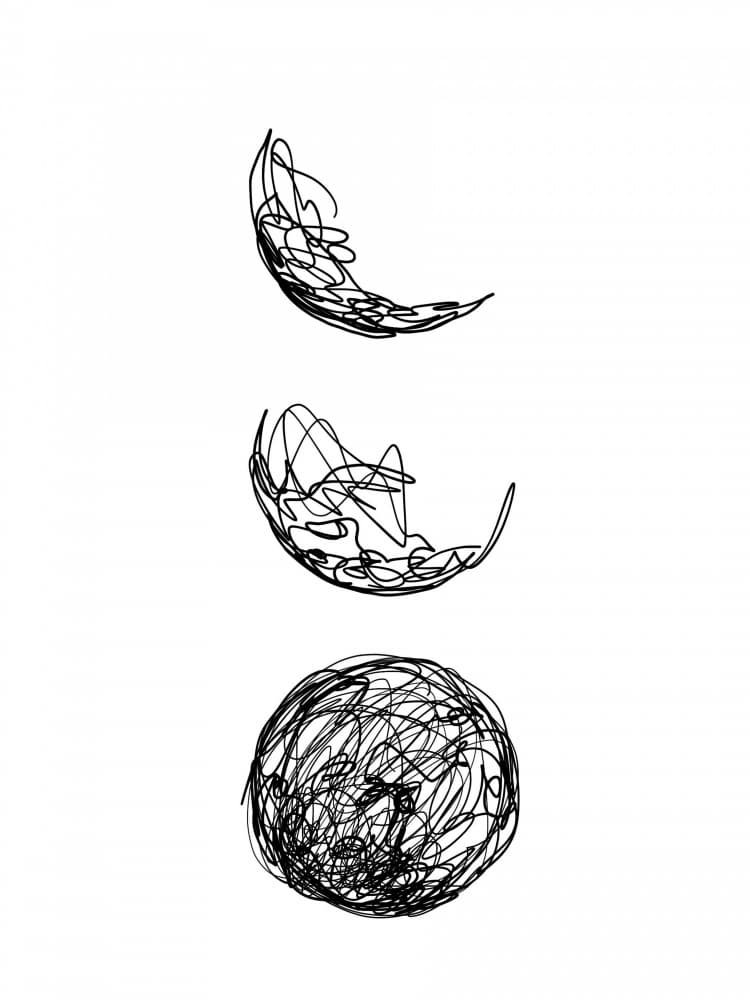 Abstract Scribble Forms by Hanna Lee Tidd — canvas wall art