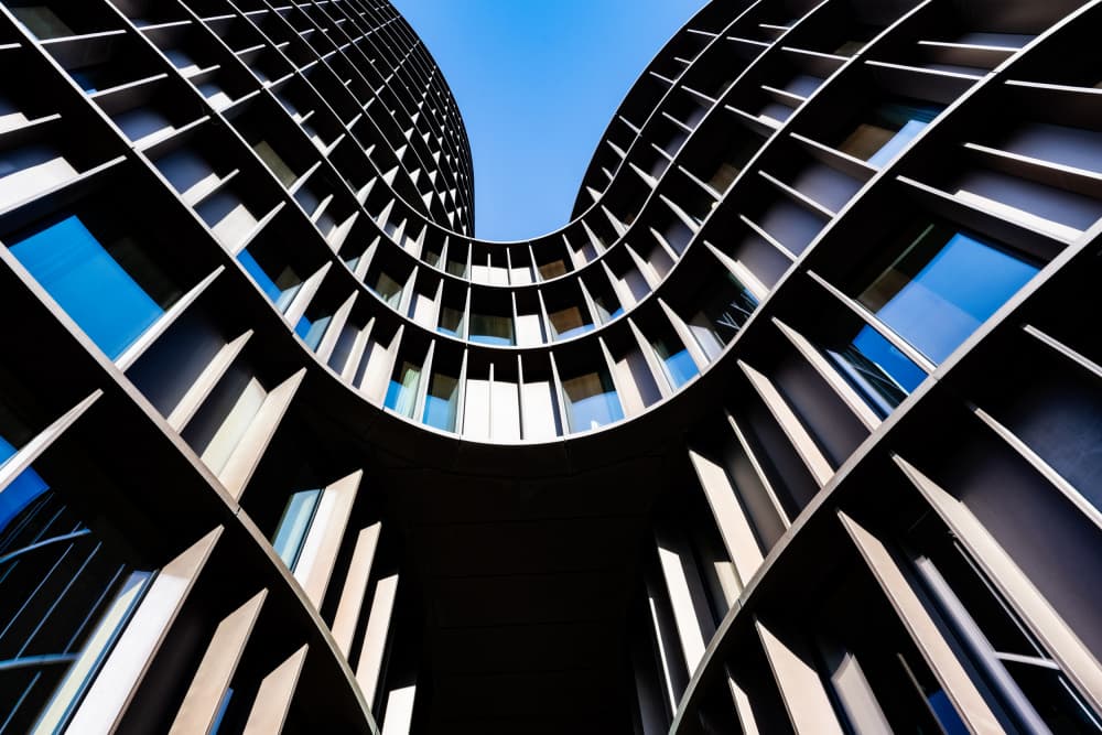 Abstract Architectural Curves by Linda Wride — canvas wall art