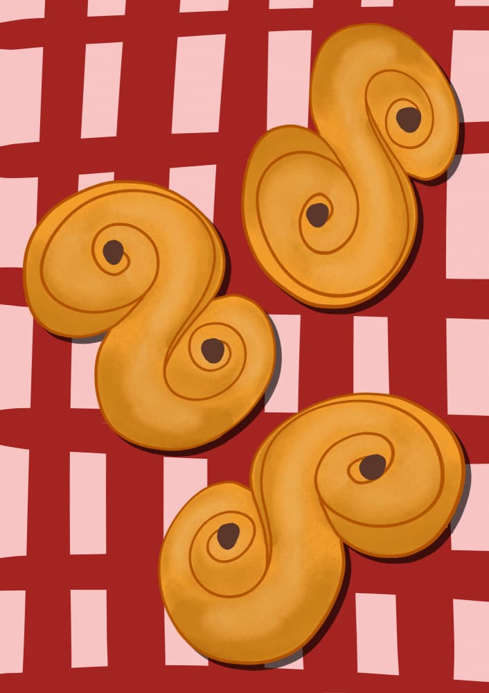 Golden Swirl Delight by Athene Fritsch — canvas wall art