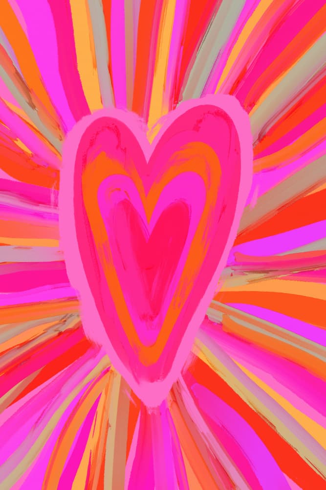 Radiant Heartburst by Treechild — canvas wall art