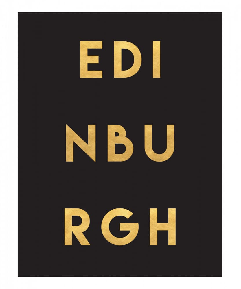 Edinburgh Gold Typography by Emiliano Deificus — canvas wall art