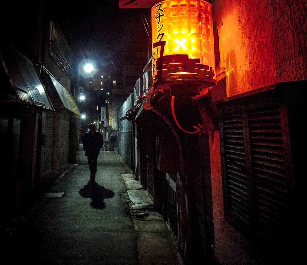 Mysterious Japan Night Alley by Masahiro Miyagi — canvas wall art