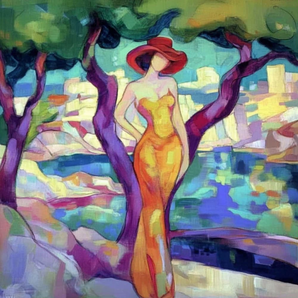 Red Hat City View by Avanesova Elena — canvas wall art