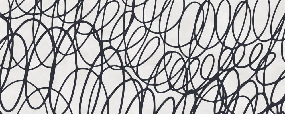 Swirling Black Lines by Vitor Costa — canvas wall art