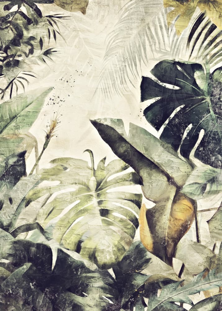 Vintage Tropical Leaves by Rafal Kulik — canvas wall art