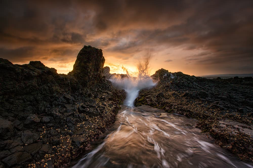 Dramatic Ocean Splash by Gunarto Song — canvas wall art