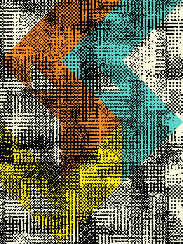 Vibrant Geometric Overlay by Petr Strnad — canvas wall art